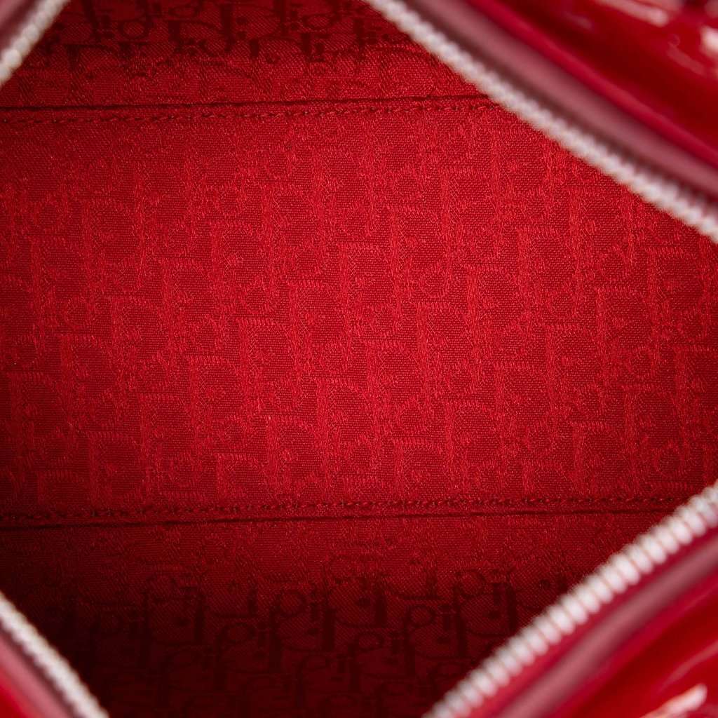 Dior Medium Patent Cannage Lady Dior Red Leather Very good condition - Model View