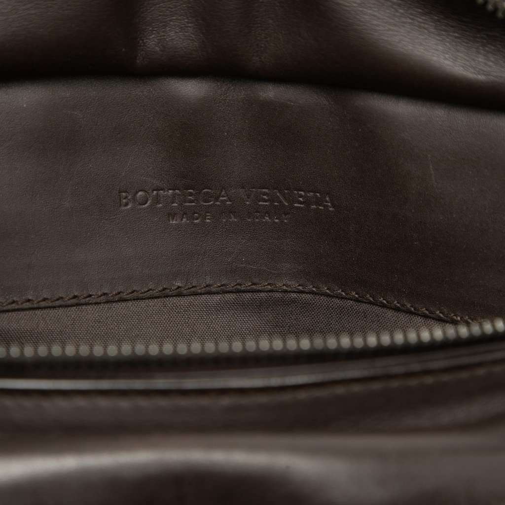 Bottega Veneta Intrecciato Trimmed Nappa Utility Belt Bag Brown Leather Very good condition - Box View