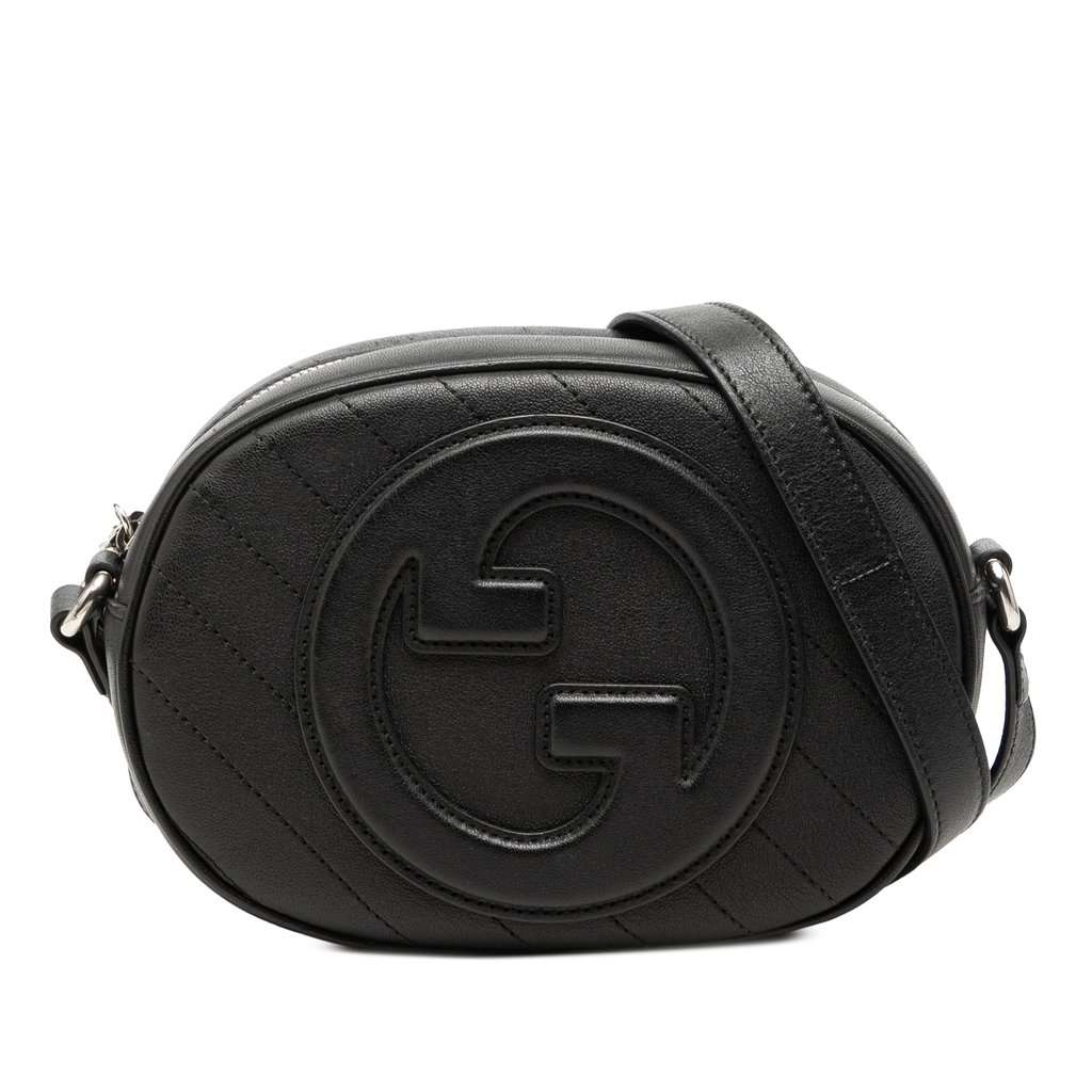 Gucci Mini Matelasse Calfskin Blondie Crossbody Black Leather Very good - Front View