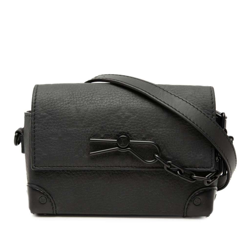 Louis Vuitton Monogram Taurillon Steamer Wearable Wallet Black Leather Very good - Front View