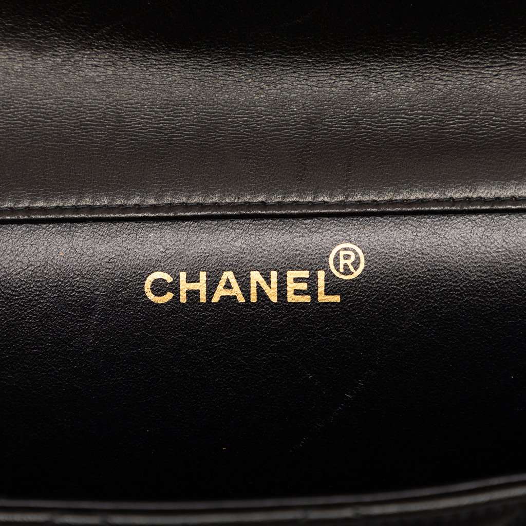 Chanel Jumbo Quilted Lambskin Double Sided Flap Black Leather Very good condition - Box View