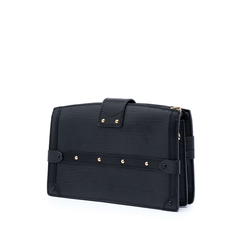 Louis Vuitton Epi Trunk Clutch Black Leather Very good condition - Back View
