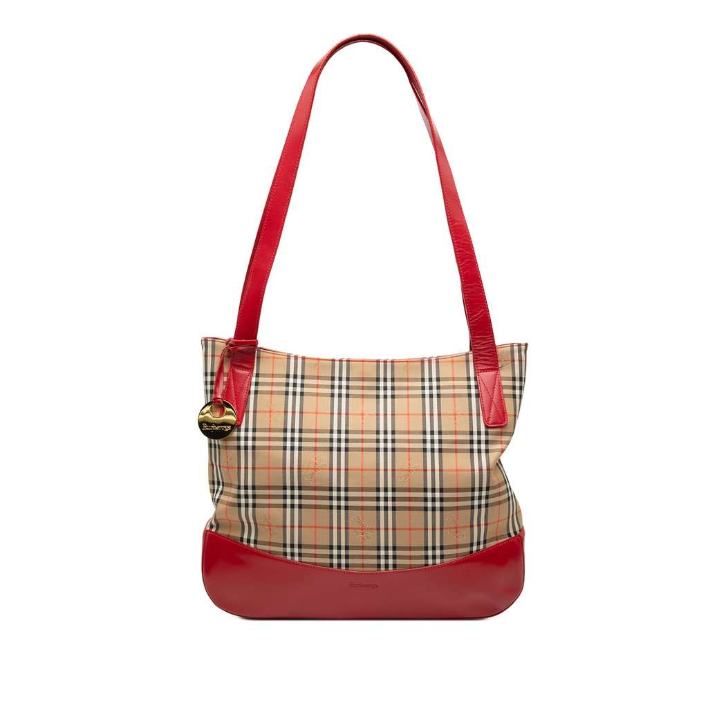 Burberry Haymarket Check Canvas Tote Beige Very good condition - Front View