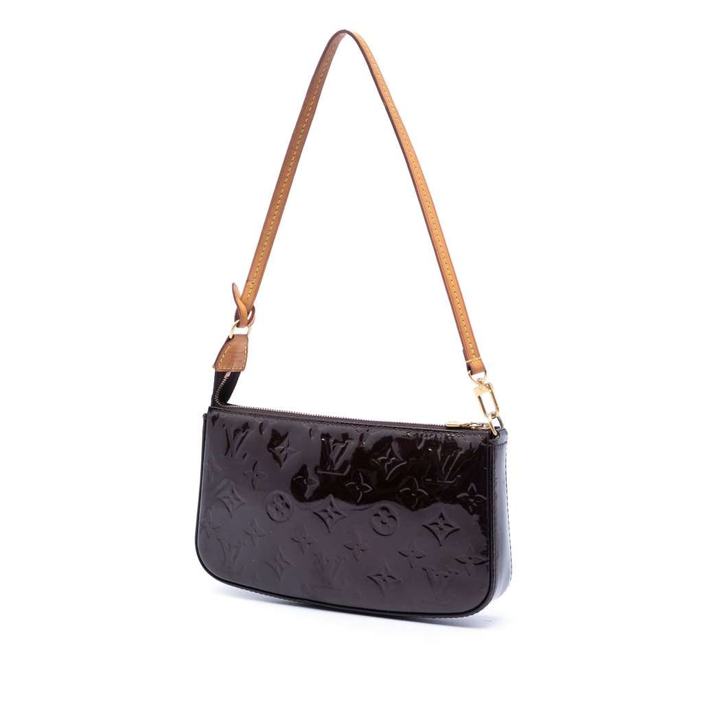 Louis Vuitton Monogram Vernis Pochette Accessoires Purple Leather Very good condition - Back View