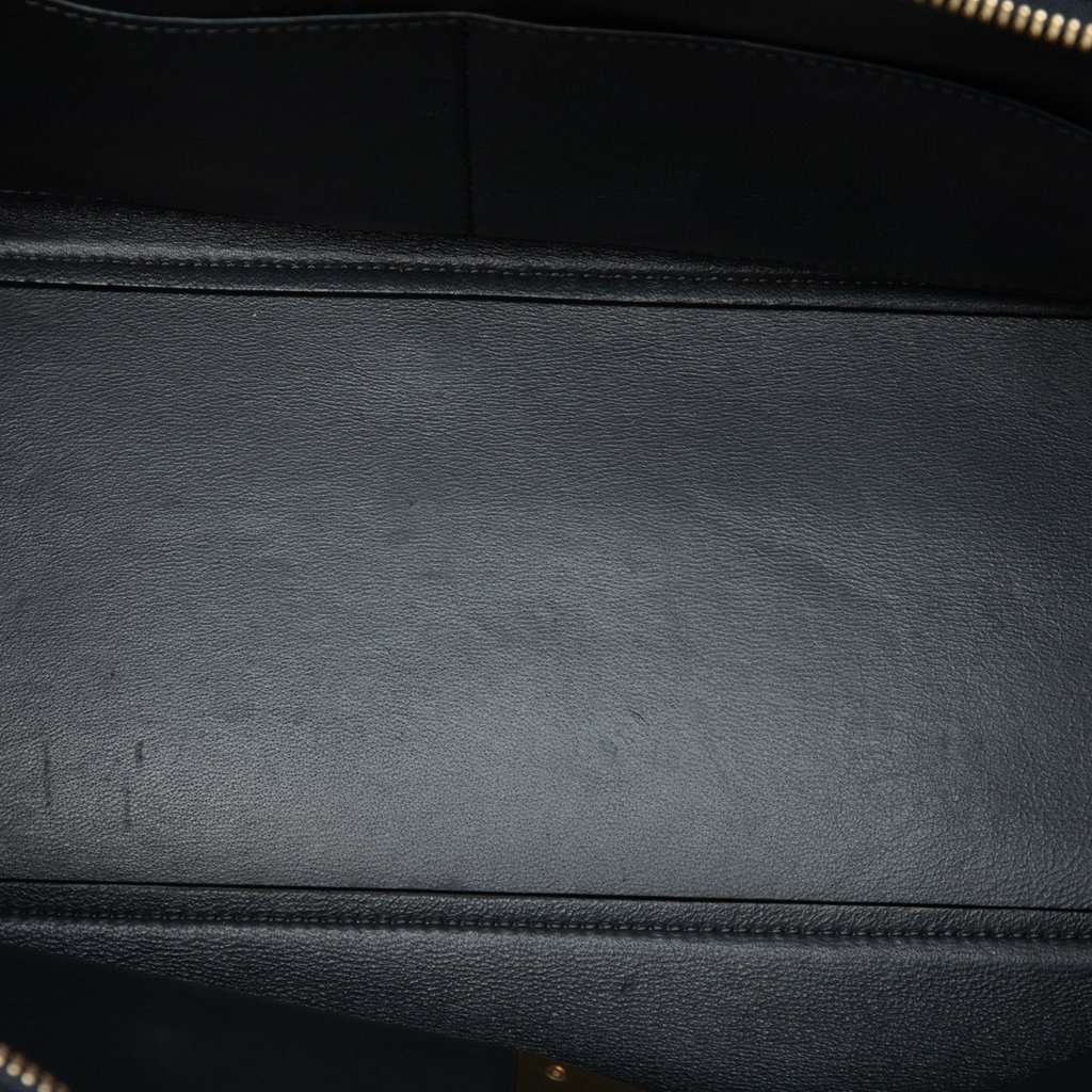 Celine Small Tricolor Leather Trapeze Satchel Black Leather Good - Model View