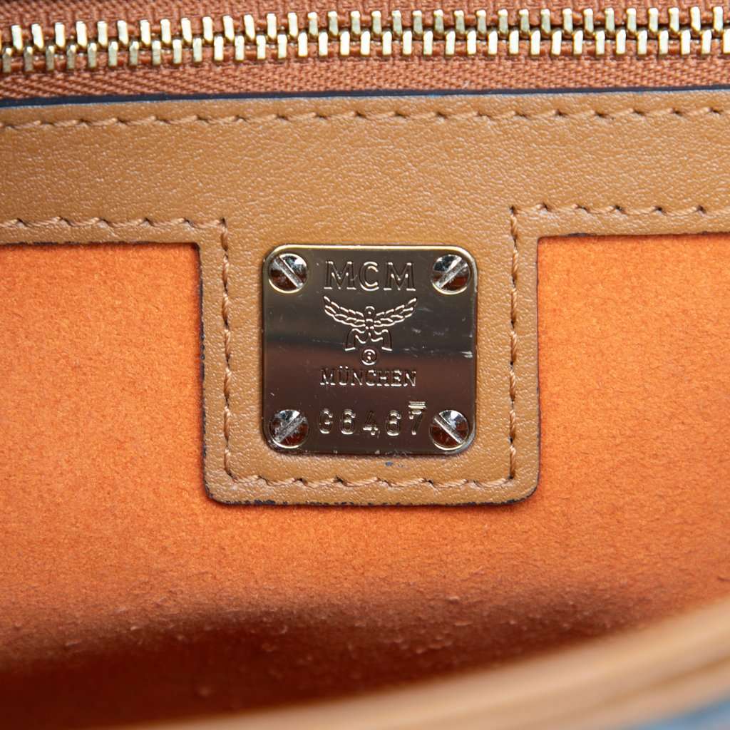 MCM Medium Visetos Coated Canvas Patricia Top Handle Bag Brown Very good - Box View