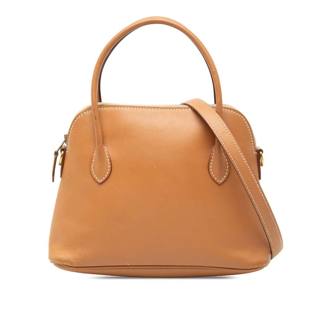 Hermès Mini Box Calf Bolide Brown Leather Very good - Front View
