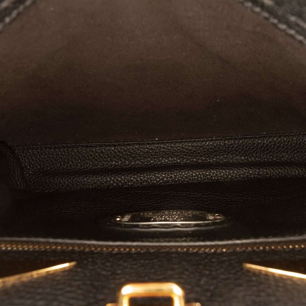 Fendi Mini Calfskin Romano Selleria Peekaboo Iconic Fit Satchel Black Leather Very good - Box View