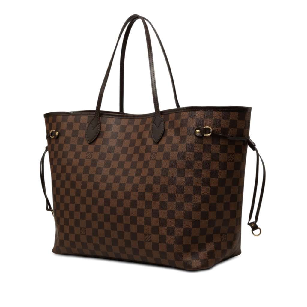 Louis Vuitton Damier Ebene Neverfull GM Brown Good - Back View
