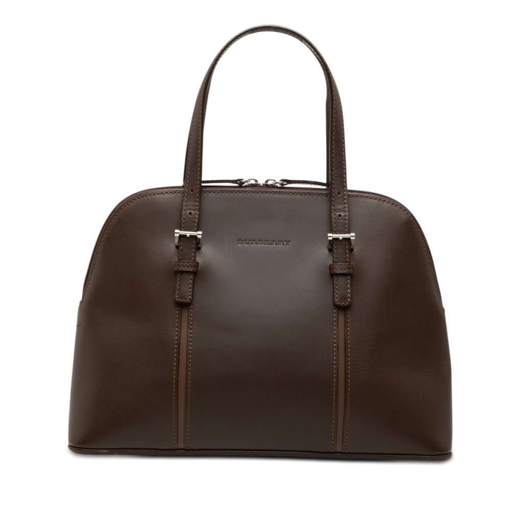 Burberry Leather Dome Handbag Brown Leather Very good condition - Front View