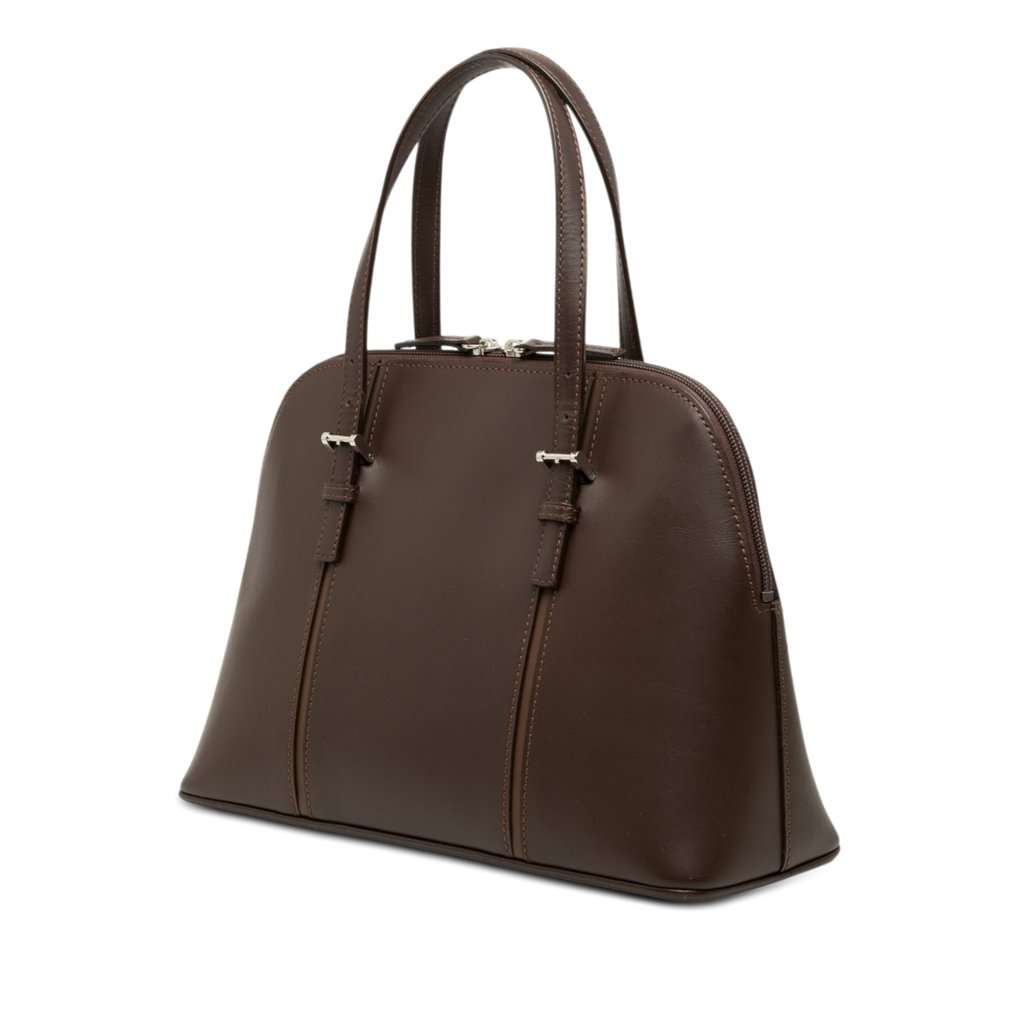 Burberry Leather Dome Handbag Brown Leather Very good condition - Back View