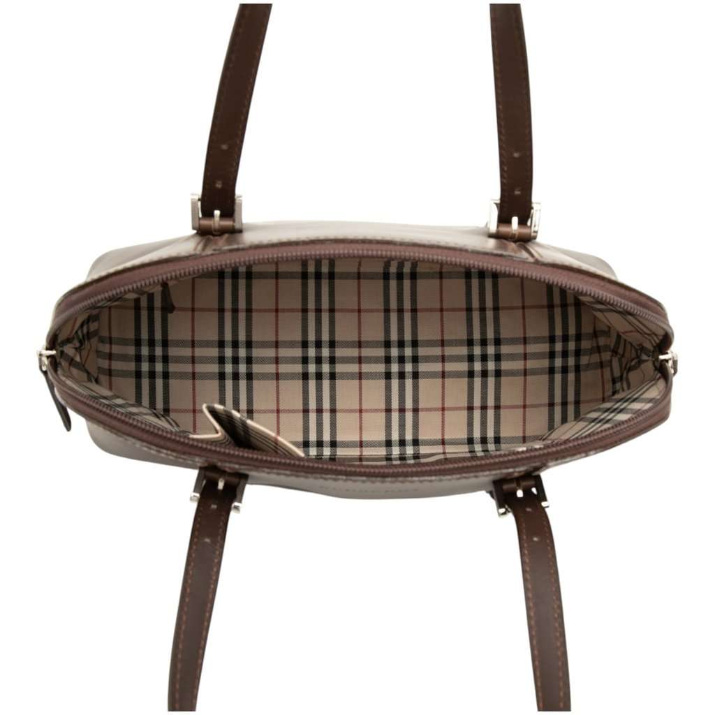 Burberry Leather Dome Handbag Brown Leather Very good condition - Model View
