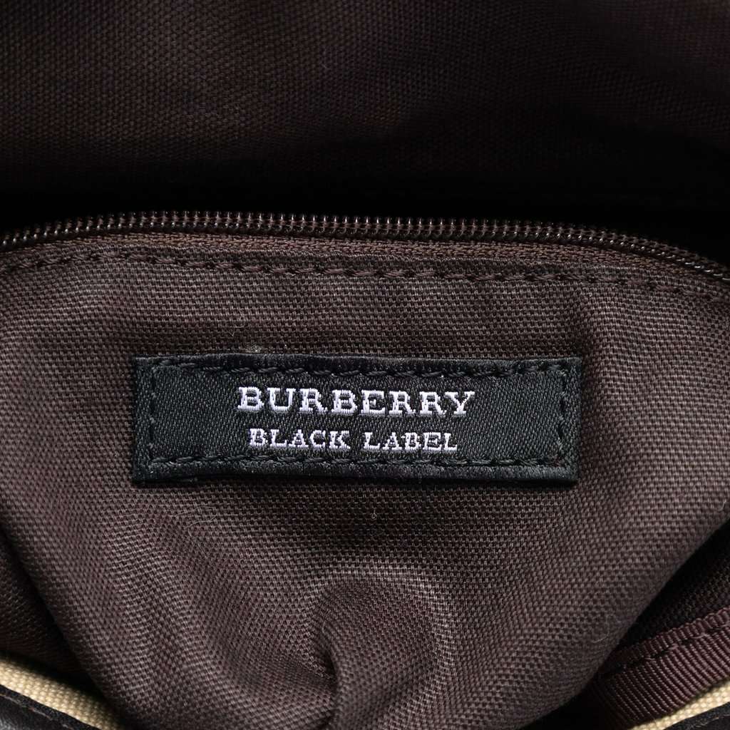 Burberry Nova Check Trimmed Canvas Crossbody Beige Very good condition - Box View