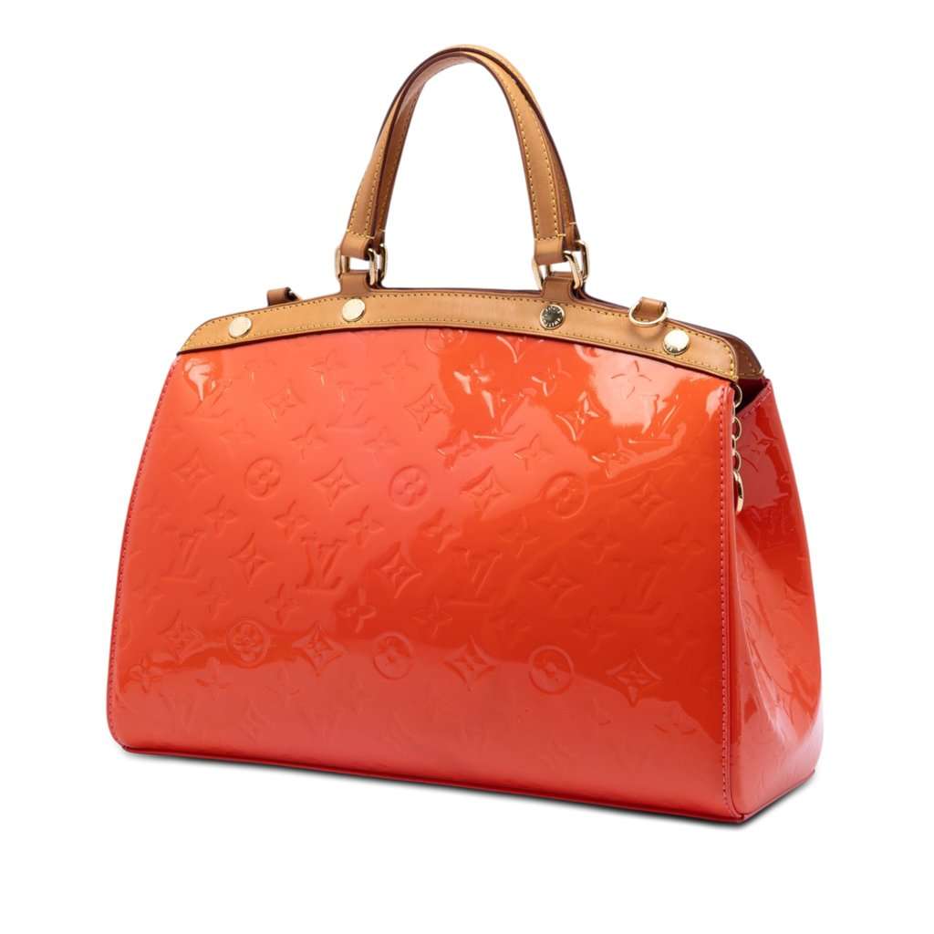 Louis Vuitton Monogram Vernis Brea MM Orange Leather Very good - Back View