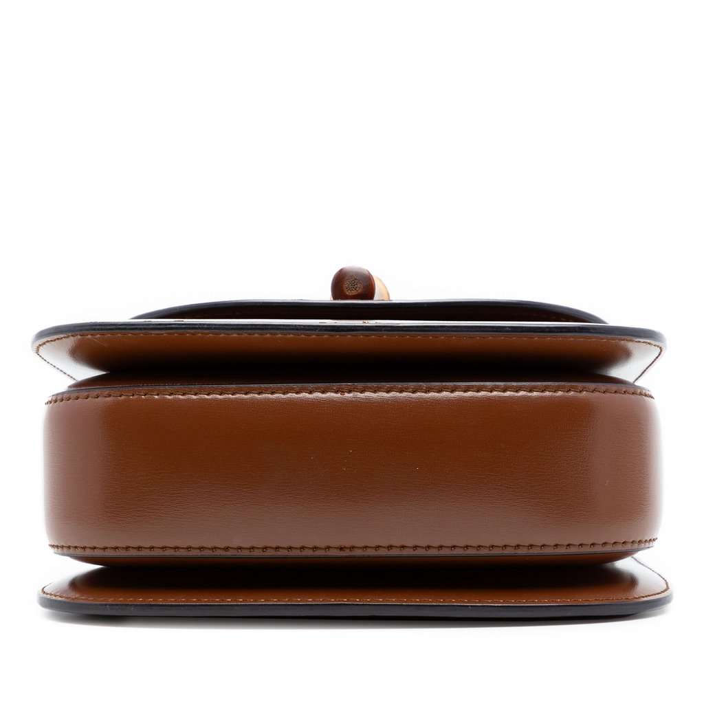 Gucci Mini Calfskin 1947 Bamboo Top Handle Bag Brown Leather Very good condition - Inside View