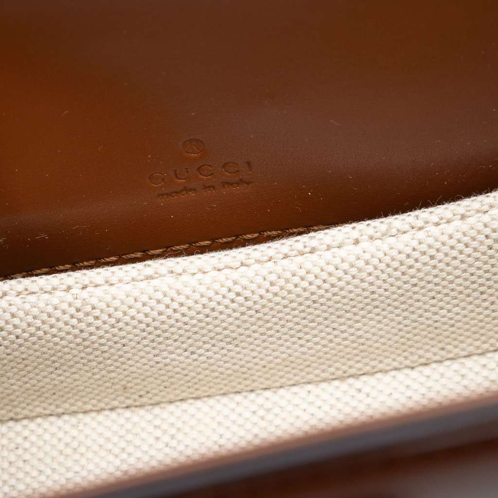 Gucci Mini Calfskin 1947 Bamboo Top Handle Bag Brown Leather Very good condition - Box View