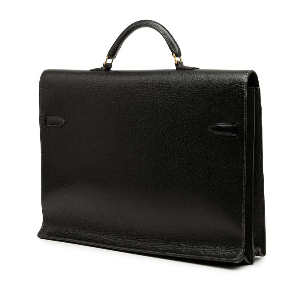 Hermès Ardennes Kelly Depeches 38 Black Leather Very good condition - Back View