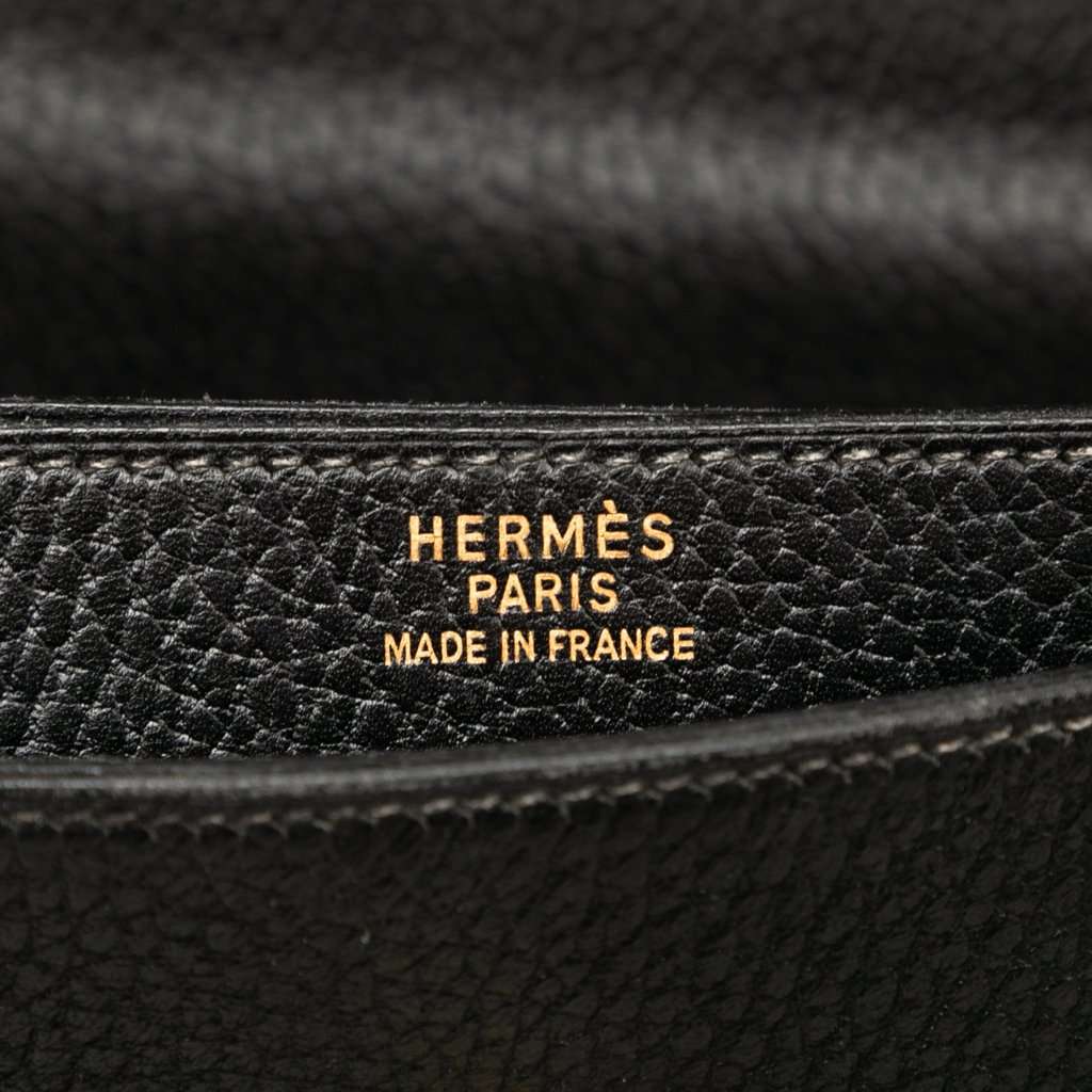 Hermès Ardennes Kelly Depeches 38 Black Leather Very good condition - Box View