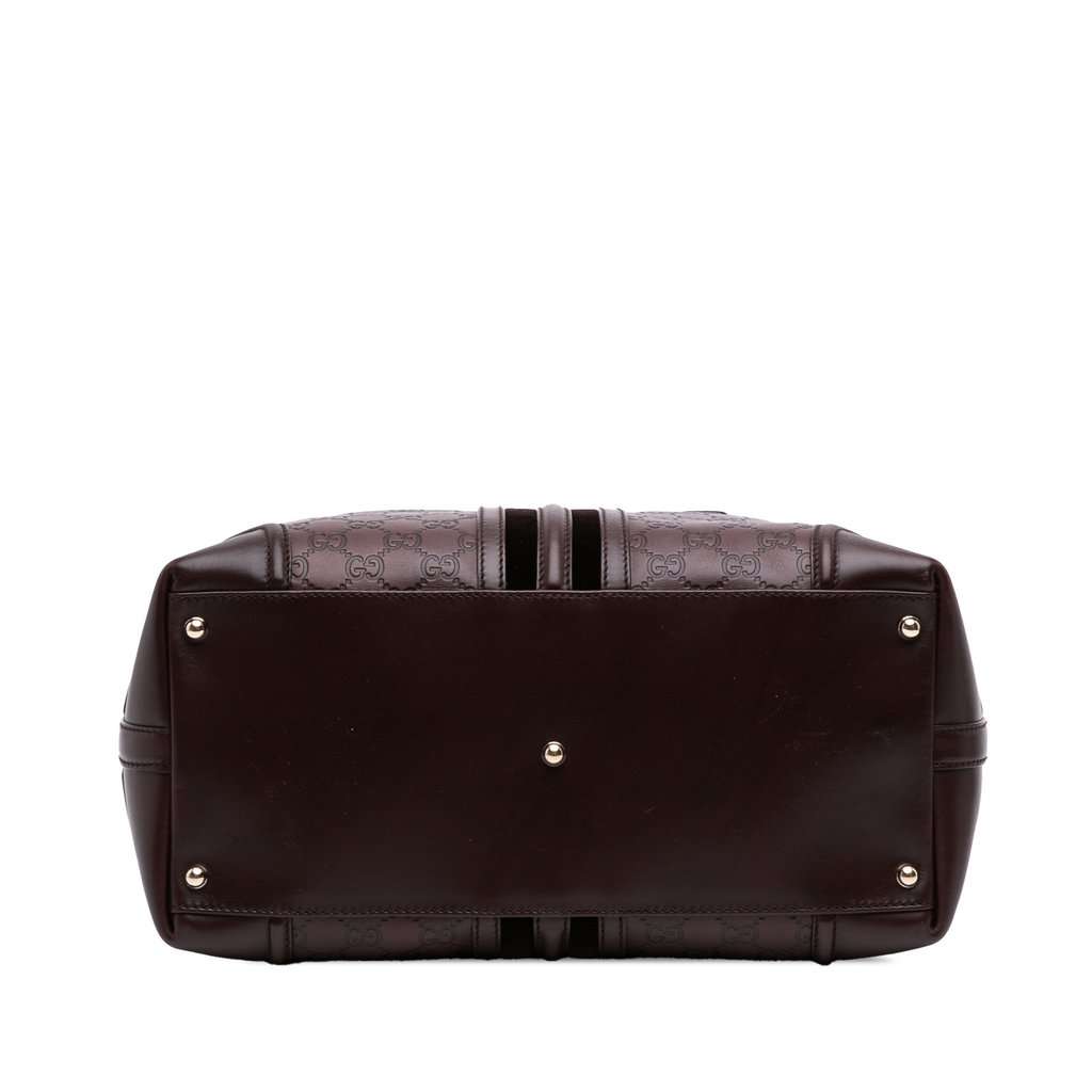 Gucci Guccissima Treasure Boston Bag Brown Leather Very good condition - Inside View