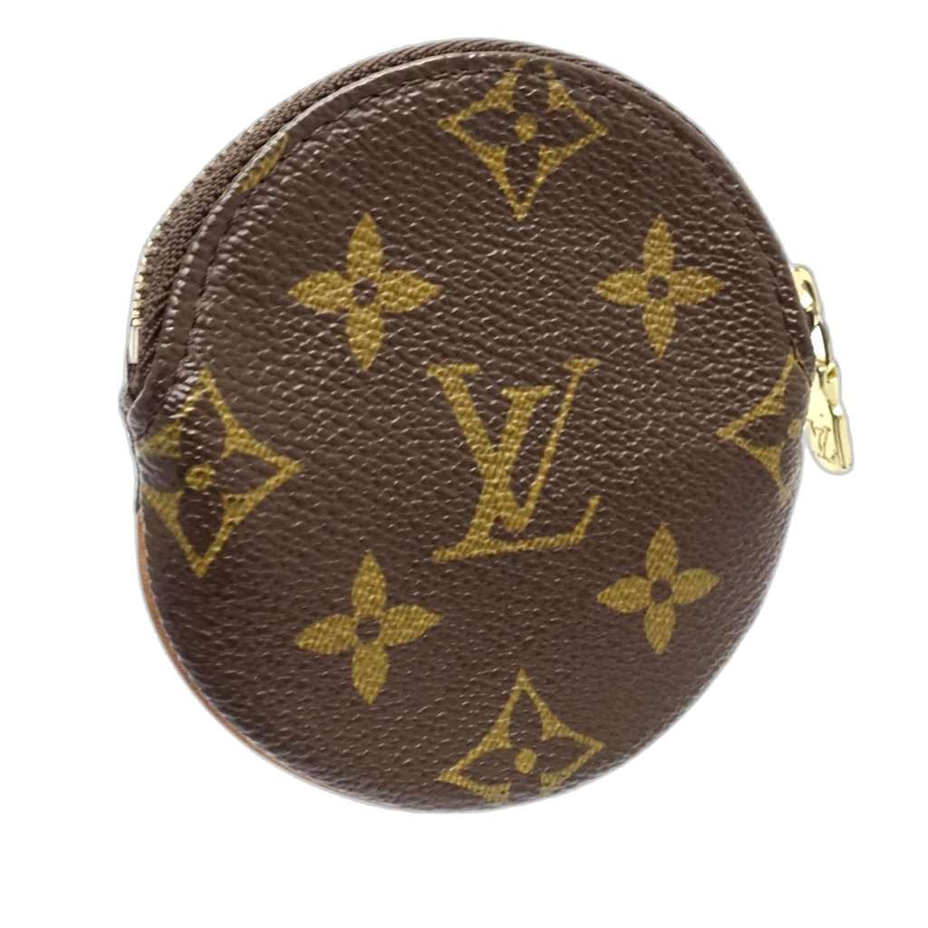 Louis Vuitton Monogram Porte Monnaie Round Coin Purse Brown Very good condition - Back View