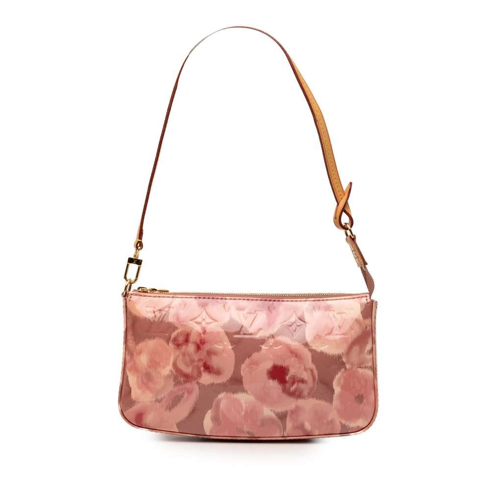 Louis Vuitton Monogram Vernis Ikat Pochette Accessoires Pink Leather Very good - Front View