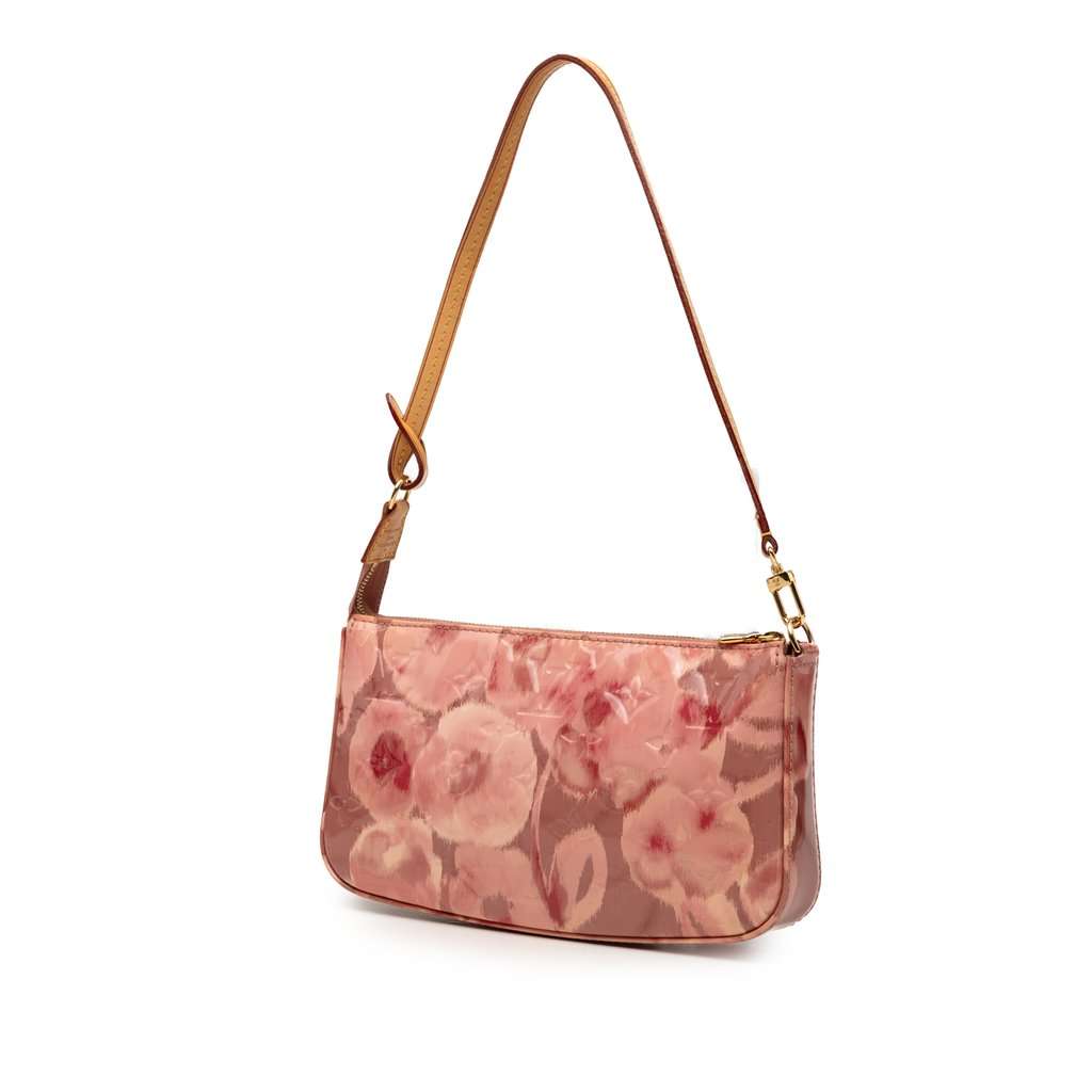 Louis Vuitton Monogram Vernis Ikat Pochette Accessoires Pink Leather Very good - Back View