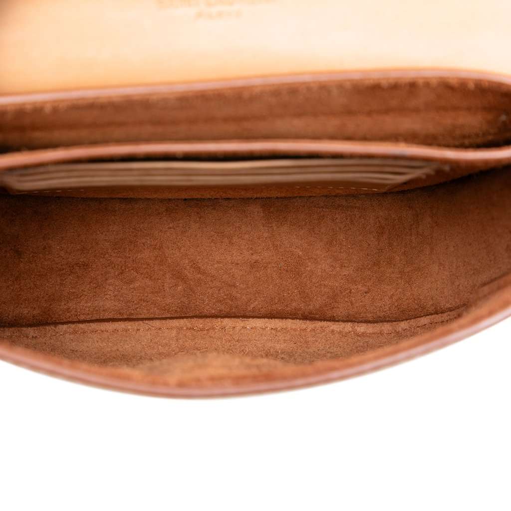 Saint Laurent Small Leather Kaia Crossbody Brown Leather Very good - Model View