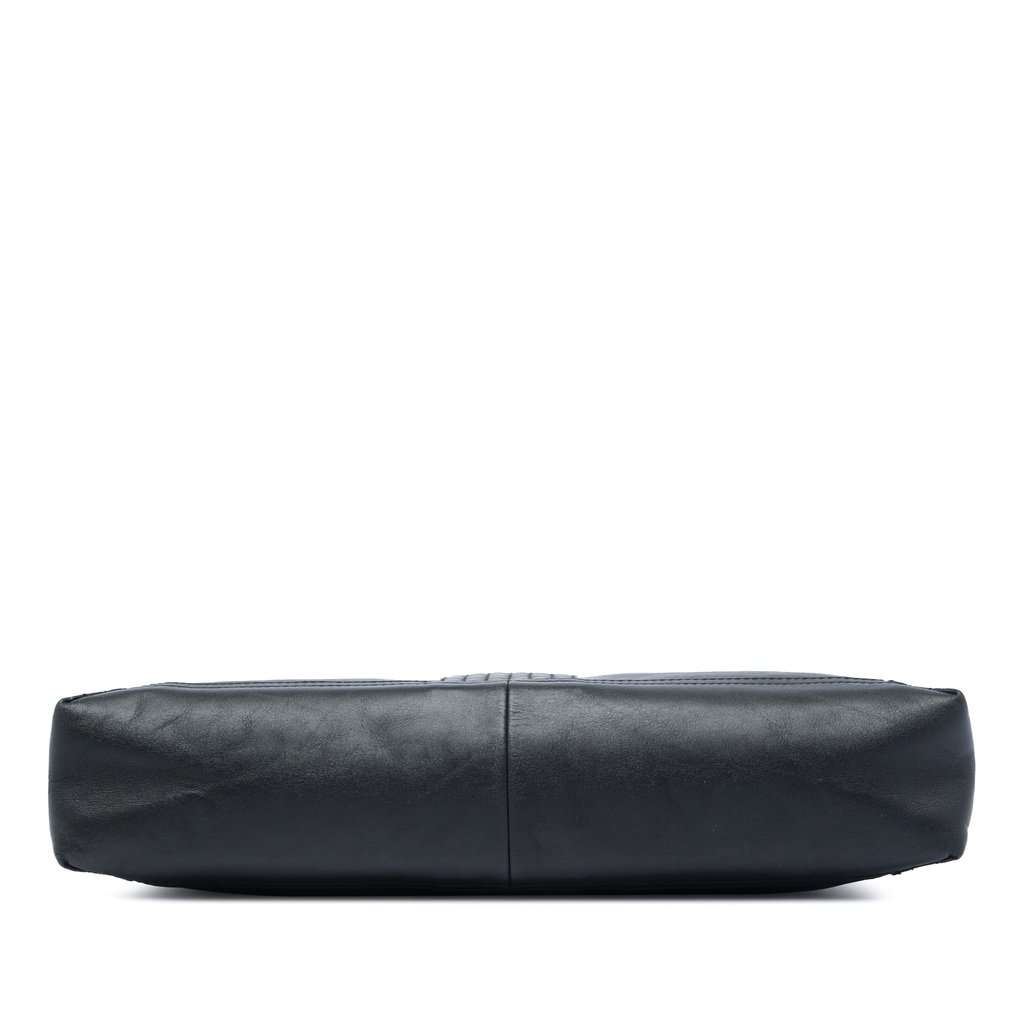 Fendi Leather Maxi Baguette Flap Bag Black Leather Very good - Inside View