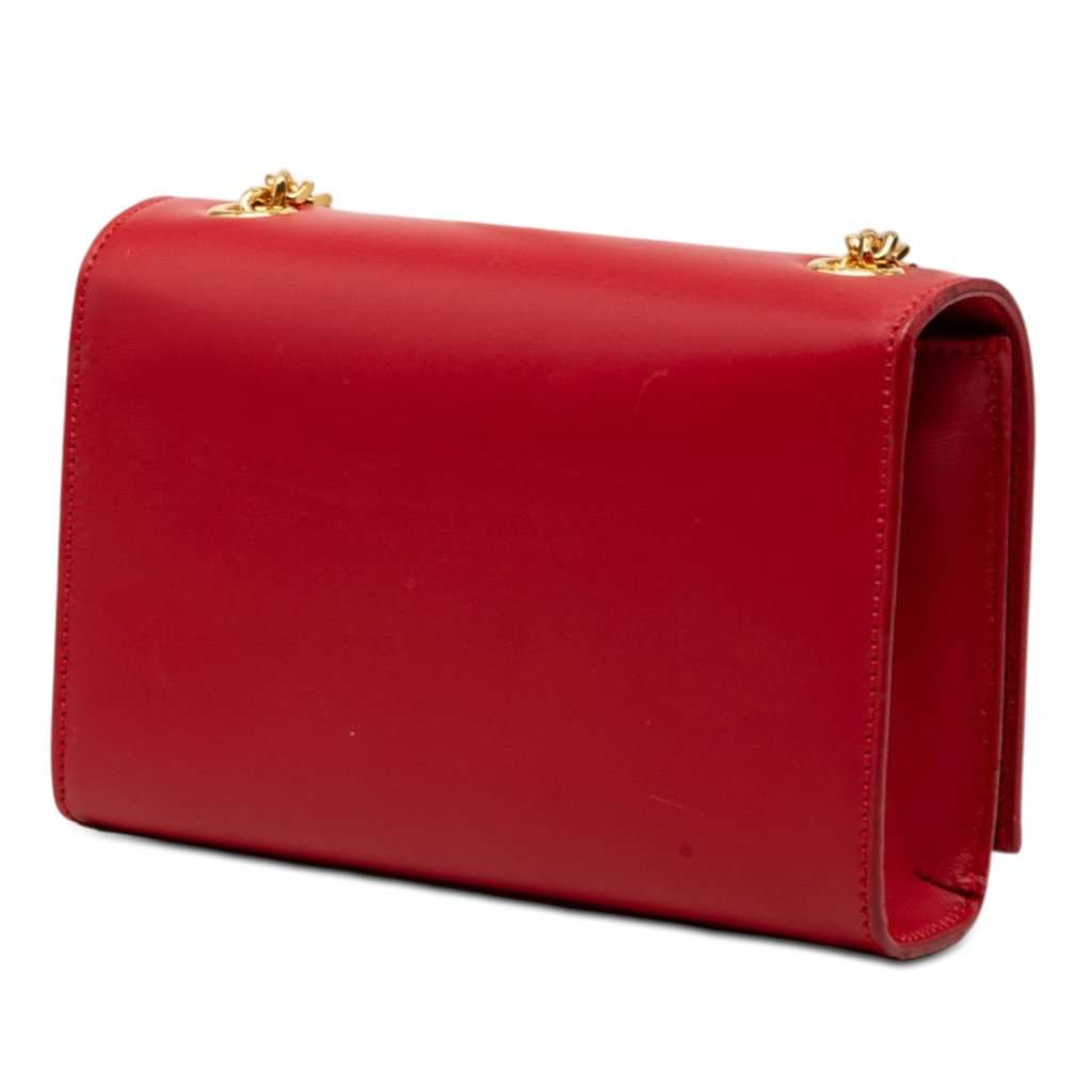 Saint Laurent Small Smooth Calfskin Monogram Kate Tassel Crossbody Red Leather Very good condition - Back View