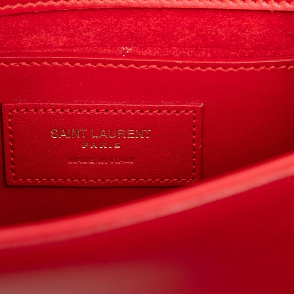 Saint Laurent Small Smooth Calfskin Monogram Kate Tassel Crossbody Red Leather Very good condition - Box View