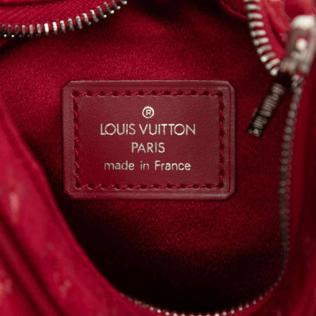 Louis Vuitton Monogram Satin Mini Boulogne Red Very good condition - Box View