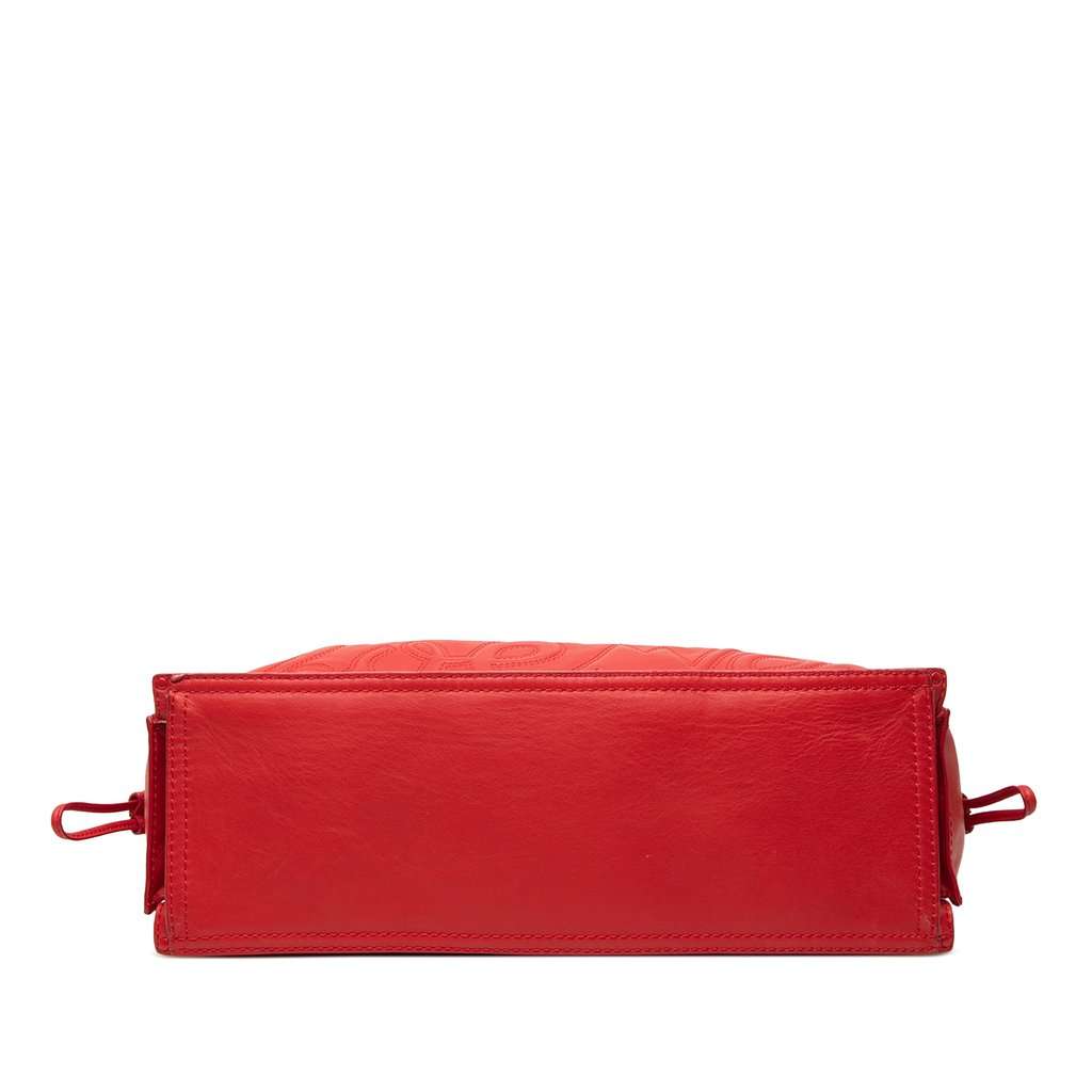 LOEWE Studded Leather Crown Tote Red Leather Very good condition - Inside View