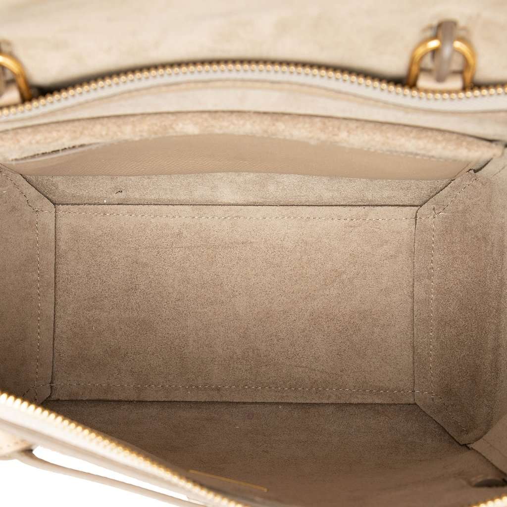 Celine Micro Grained Calfskin Belt Bag Beige Leather Very good condition - Model View