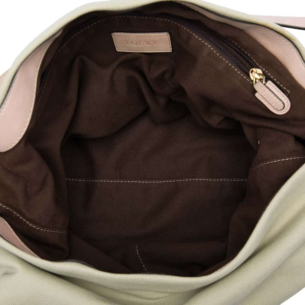 LOEWE Canvas Anagram Shoulder Bag Brown Very good - Model View