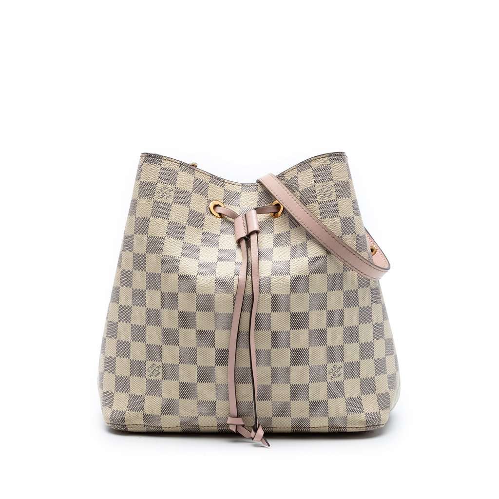 Louis Vuitton Damier Azur Neonoe MM White Good - Front View