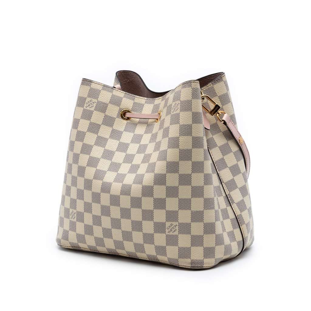 Louis Vuitton Damier Azur Neonoe MM White Good - Back View