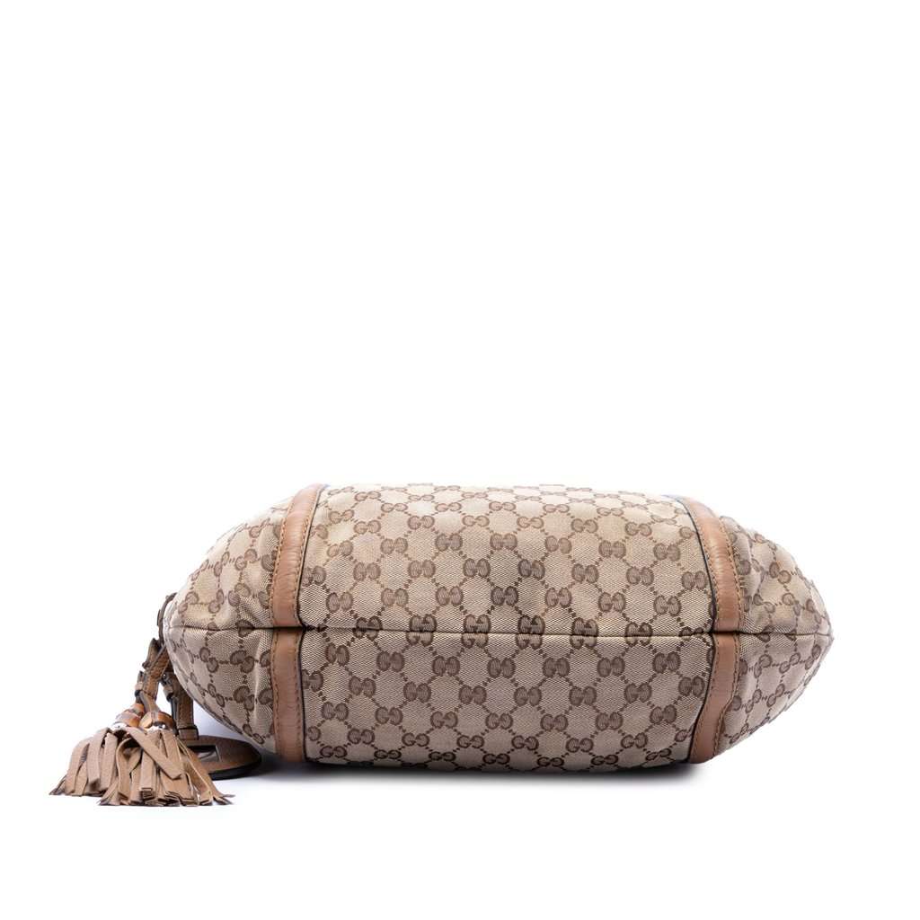 Gucci GG Canvas Techno Horsebit Hobo Beige Very good condition - Inside View