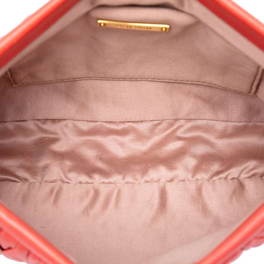 Miu Miu Matelasse Nappa Frame Shoulder Bag Red Leather Very good condition - Model View