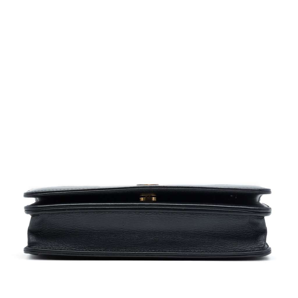 Chanel Quilted Aged Calfskin Gabrielle Wallet On Chain Black Leather Very good - Inside View