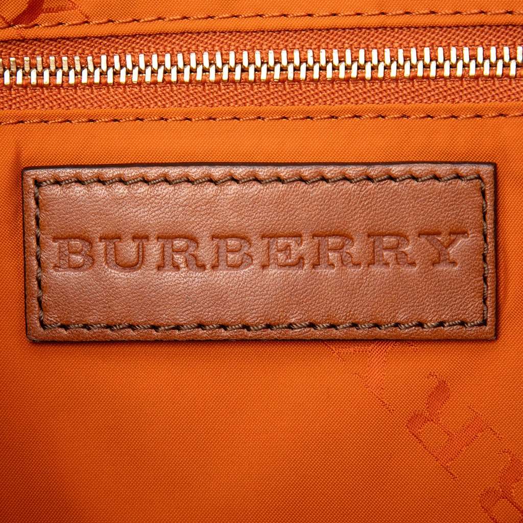 Burberry Mega Check Canvas and Leather Belted Crossbody Brown Very good - Box View