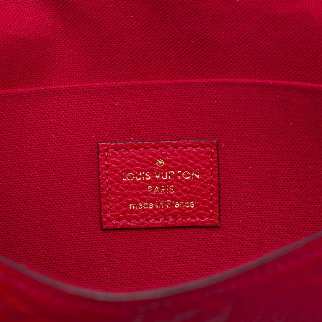 Louis Vuitton Monogram Empreinte Pochette Felicie Red Leather Very good - Box View