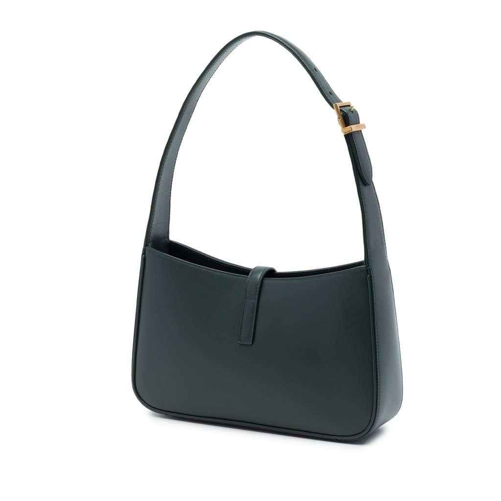 Saint Laurent Smooth Calfskin Le 5 a 7 Green Leather Very good condition - Back View