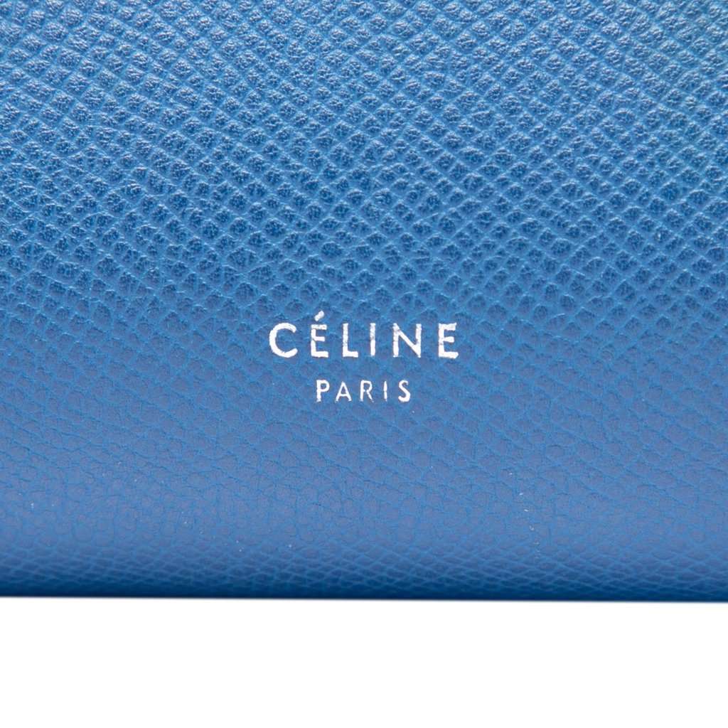 Celine Micro Grained Calfskin Belt Bag Blue Leather Very good - Box View