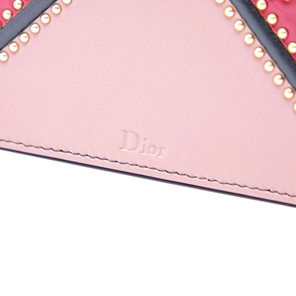 Dior Small Multicolore Studded Lambskin Diorama Flap Pink Leather Very good condition - Box View