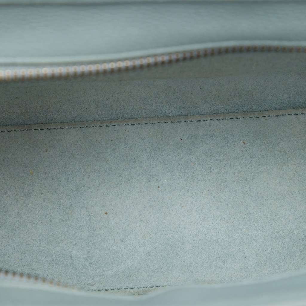 Celine Nano Leather Luggage Tote Blue Leather Very good - Model View