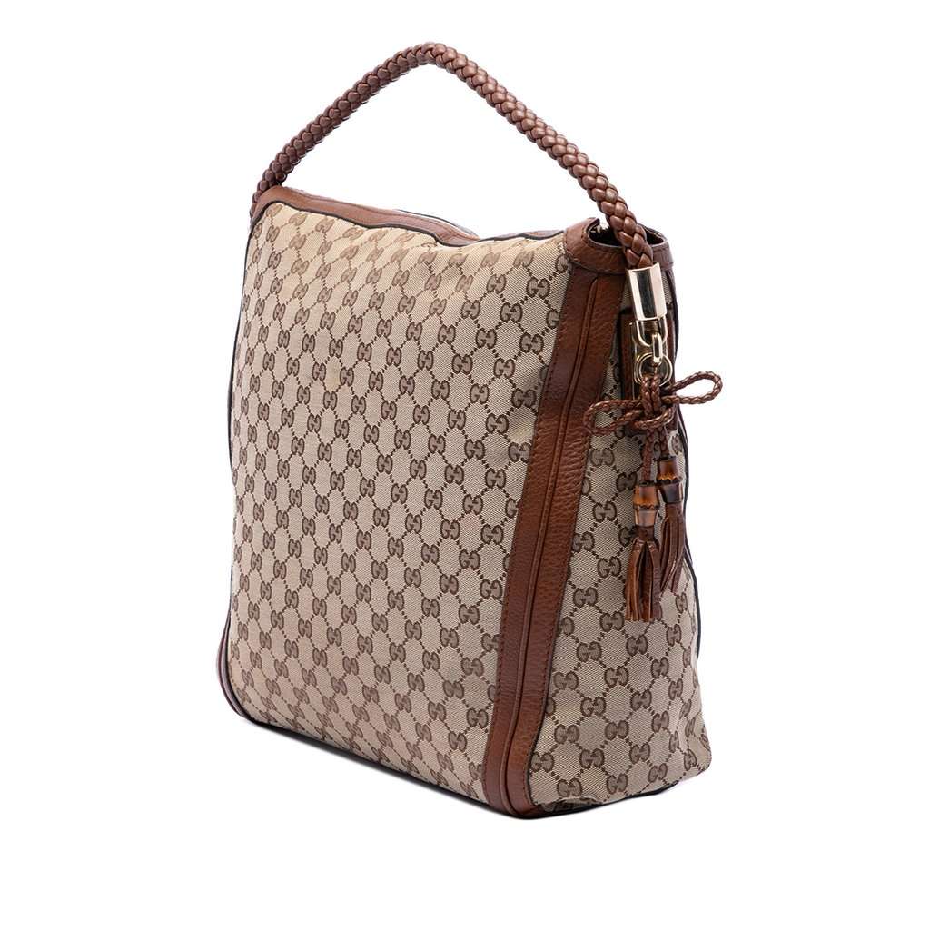 Gucci Large GG Canvas Bella Tote Beige Very good - Back View