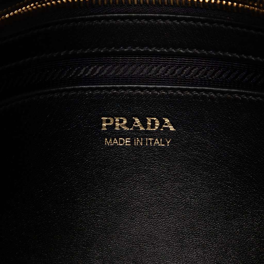 Prada Bicolor Saffiano and City Calf Esplanade Satchel Black Leather Very good - Box View