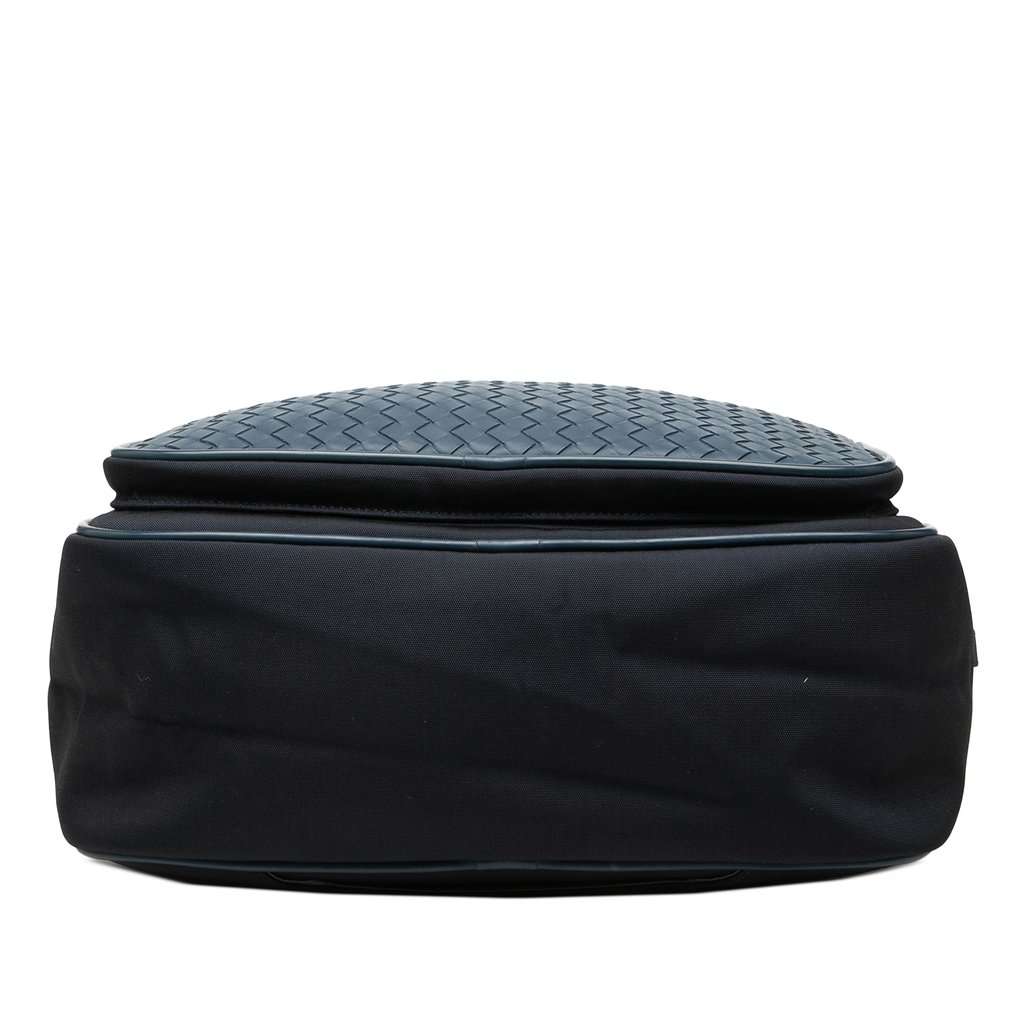 Bottega Veneta Bicolor Nappa Intrecciato Trimmed Canvas Business Bag Black Very good - Inside View
