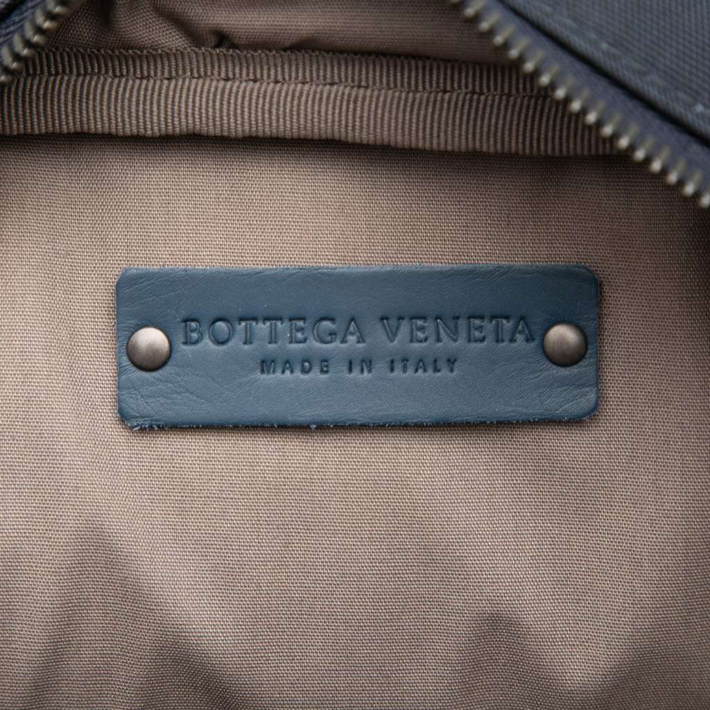 Bottega Veneta Bicolor Nappa Intrecciato Trimmed Canvas Business Bag Black Very good - Box View