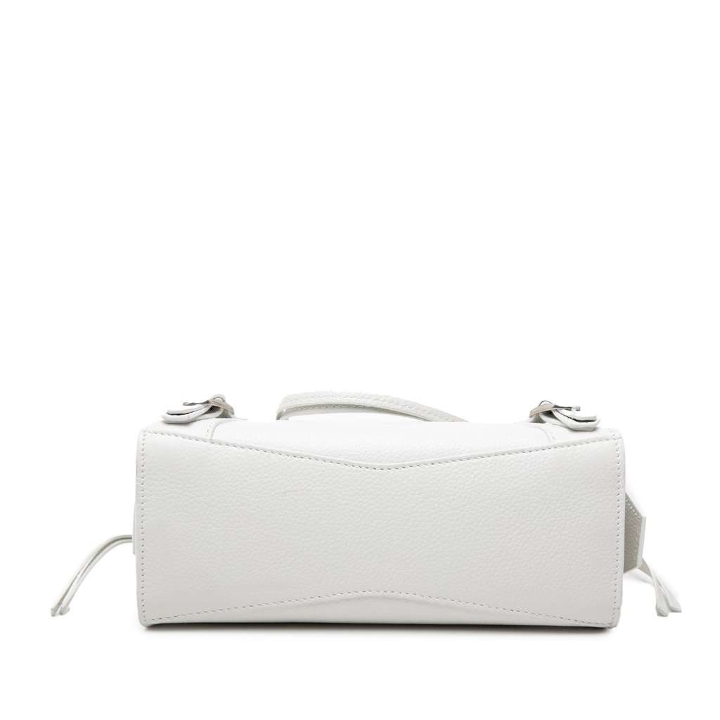 Balenciaga Mini Calfskin Motocross Neo Classic City Satchel White Leather Very good - Inside View